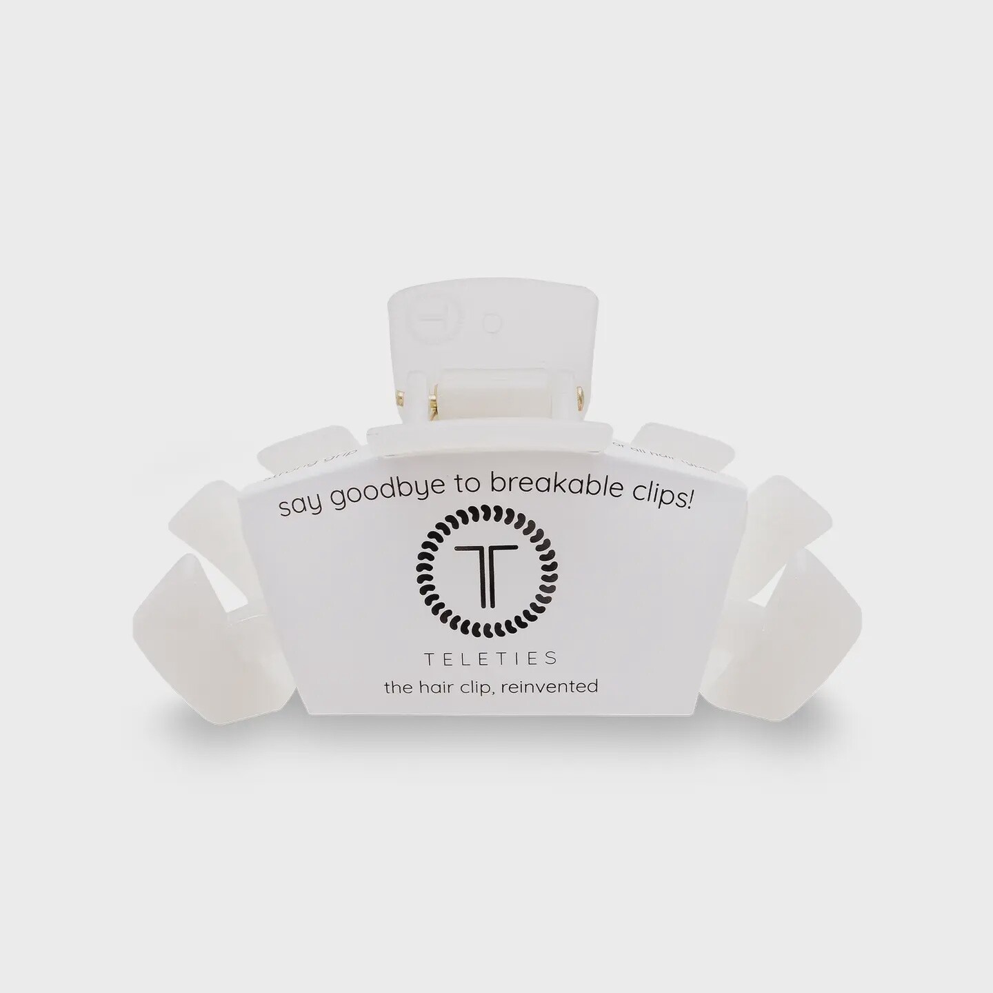 Teleties Small Classic Coconut White Hair Clip