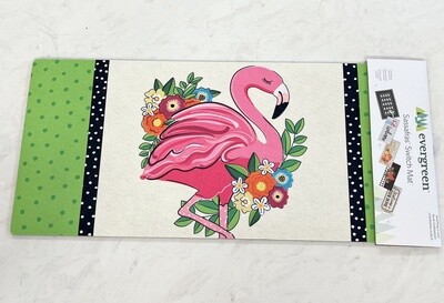 Evergreen Floral Flamingo Welcome Sassafras Switch Mat Insert