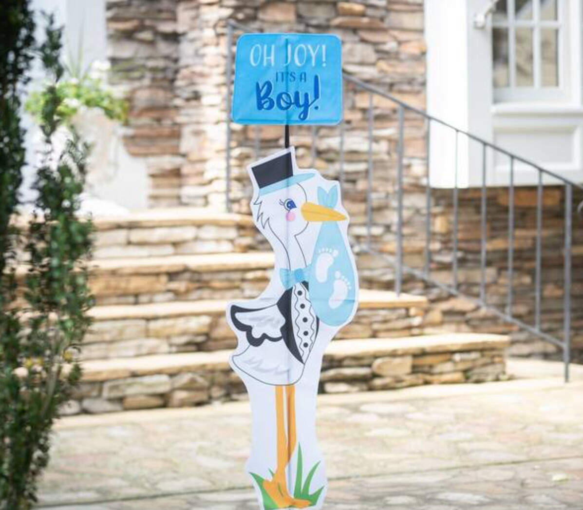 61 in. Oh Joy It&#39;s a Boy Fabric Garden Stake