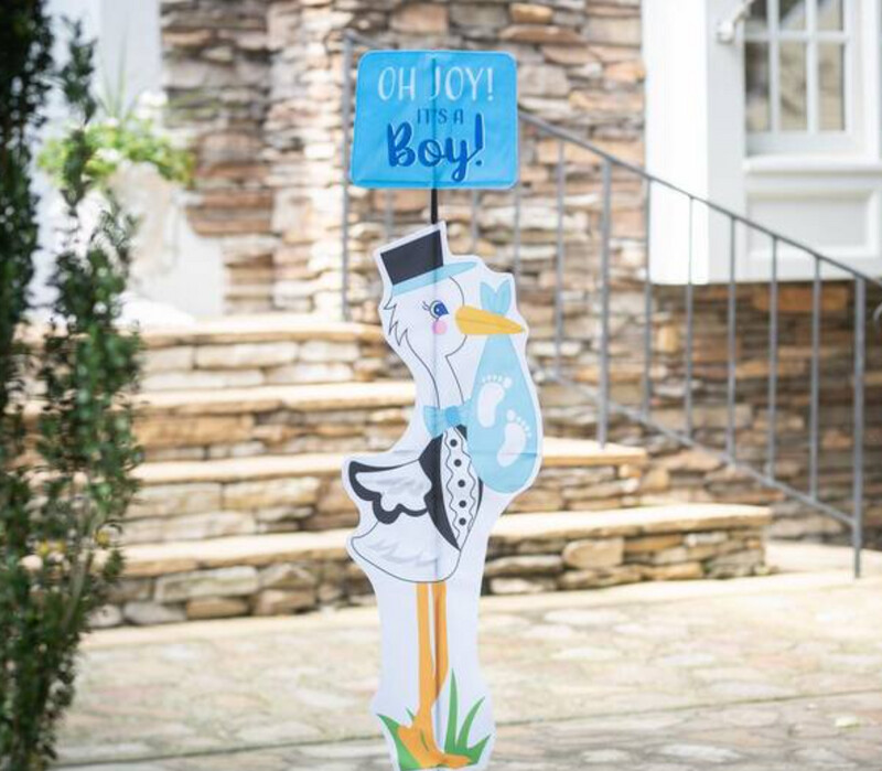 61 in. Oh Joy It&#39;s a Boy Fabric Garden Stake