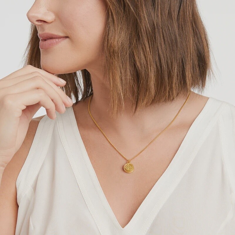 Julie Vos Fleur-de-Lis Solitaire Reversible Necklace