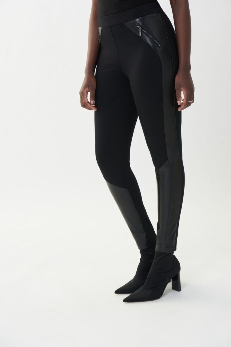 Joseph Ribkoff Leatherette Detail Legging