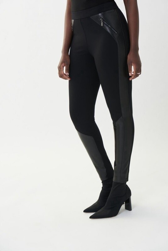 Joseph Ribkoff Leatherette Detail Legging