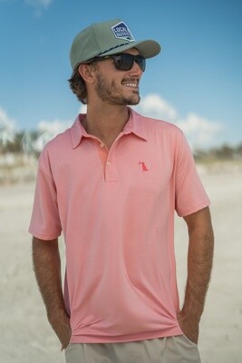Local Boy Outfitters Salmon/Coral Palms Polo