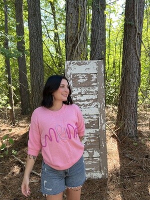 ONLINE EXCLUSIVE Mom Pink Sweater