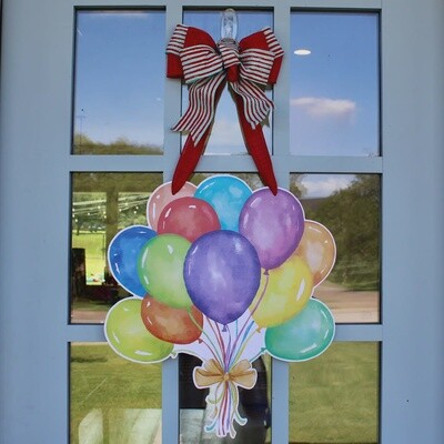Front Porch Elegance Birthday Balloons Door Hanger