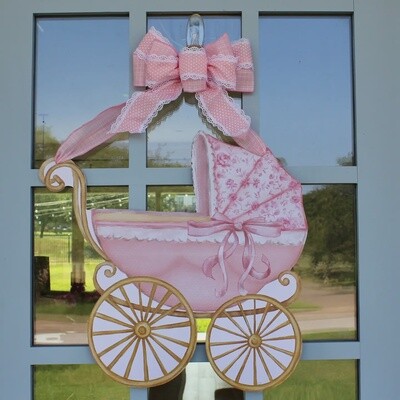 Front Porch Elegance Welcome Baby It&#39;s A Girl Door Hanger