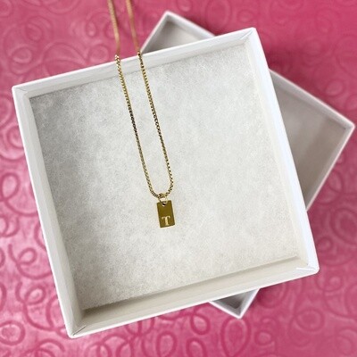 Gold Dipped Initial Necklace