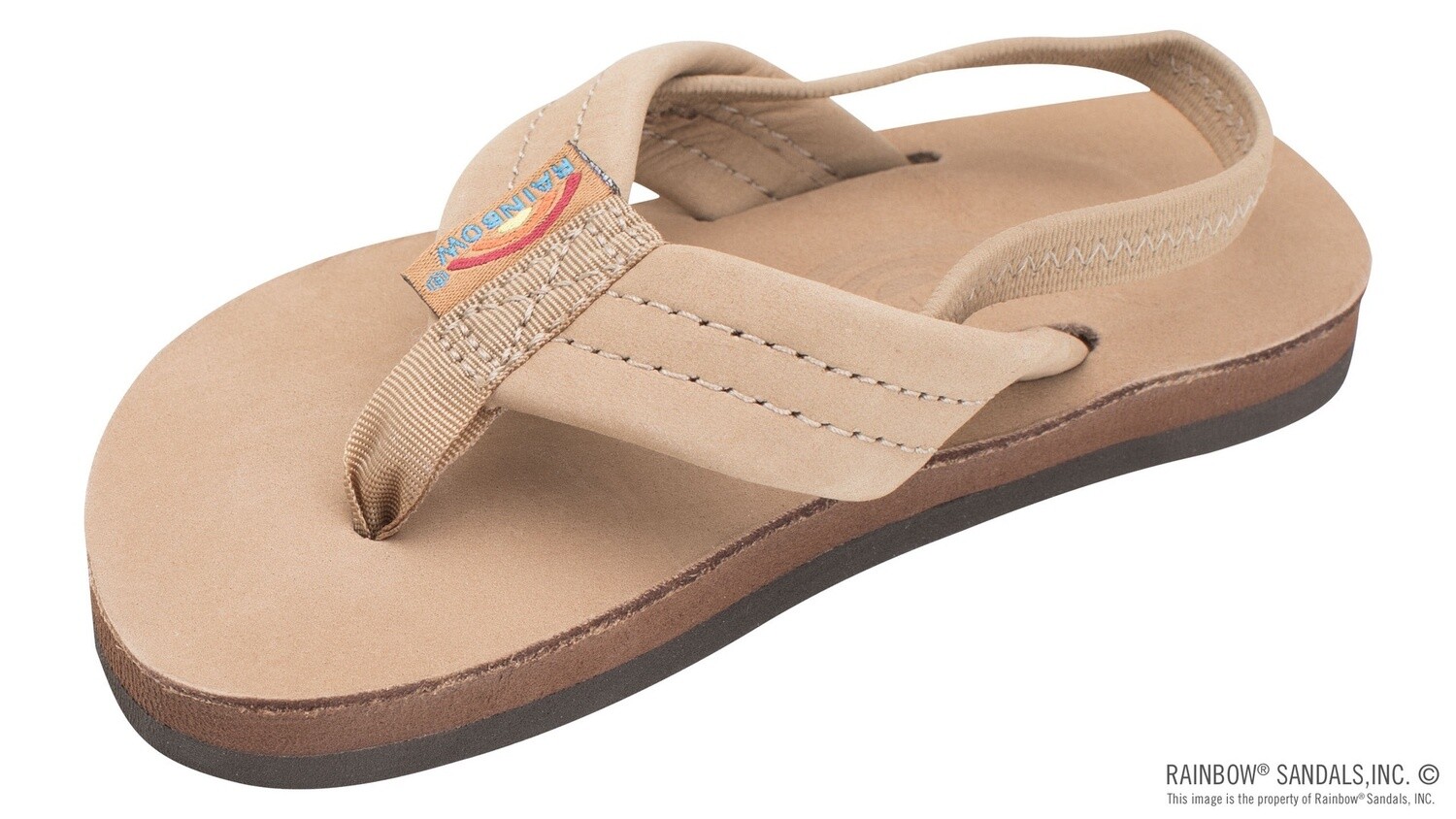 Rainbow Sandals Kids Premier Leather 1&quot; Strap - Sierra Brown, Size: 9-10 w/Back Strap