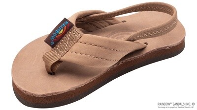 Rainbow Sandals Kids Premier Leather 1" Strap - Dark Brown
