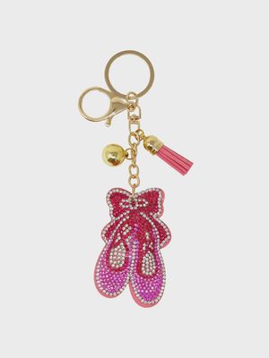 Pink Poppy Ballerina Jewelled Bag Charm