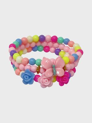 Pink Poppy Ballet Butterfly 3-pack Bracelet Set