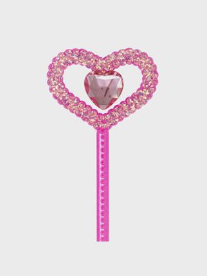 Pink Poppy Ballerina Jewel Heart Wand