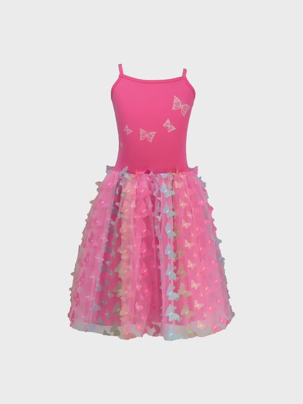 Pink Poppy Rainbow Butterfly Hot Pink Dress