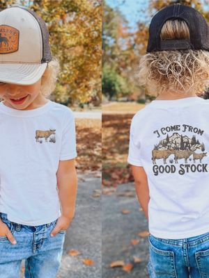 I Come From Good Stock Kids Western Graphic T-Shirt