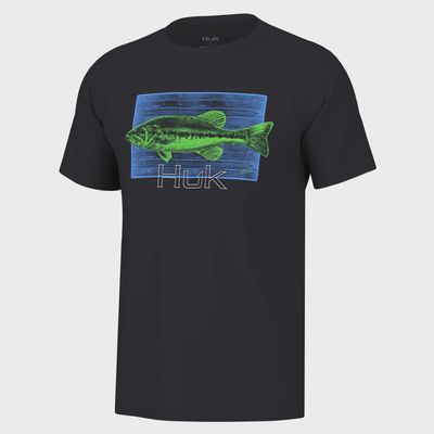 Huk KC Black Neon Bass T-Shirt