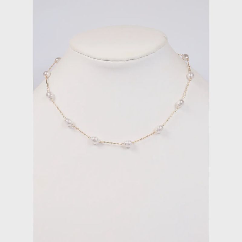 Caroline Hill Gold Morton Pearl Necklace