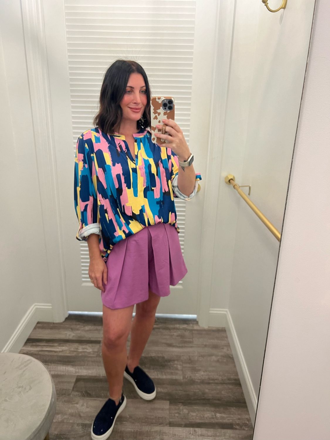 Plus Size Brushstroke Blouse