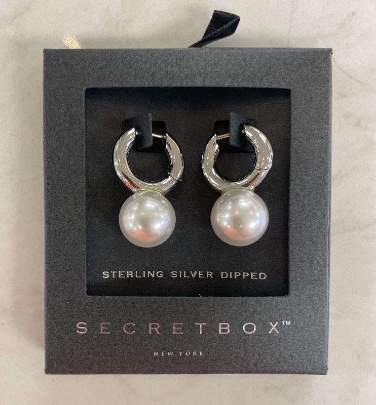 Silver Pearl Drop Earrings
