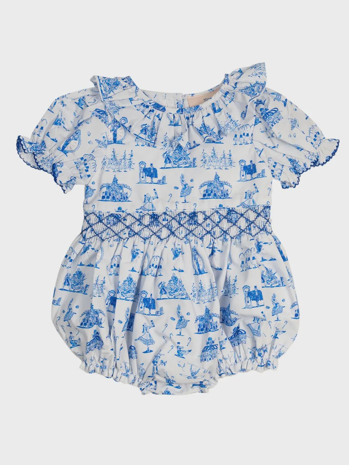 Smockingbird Nutcracker Toile Smocked Jenny Bubble