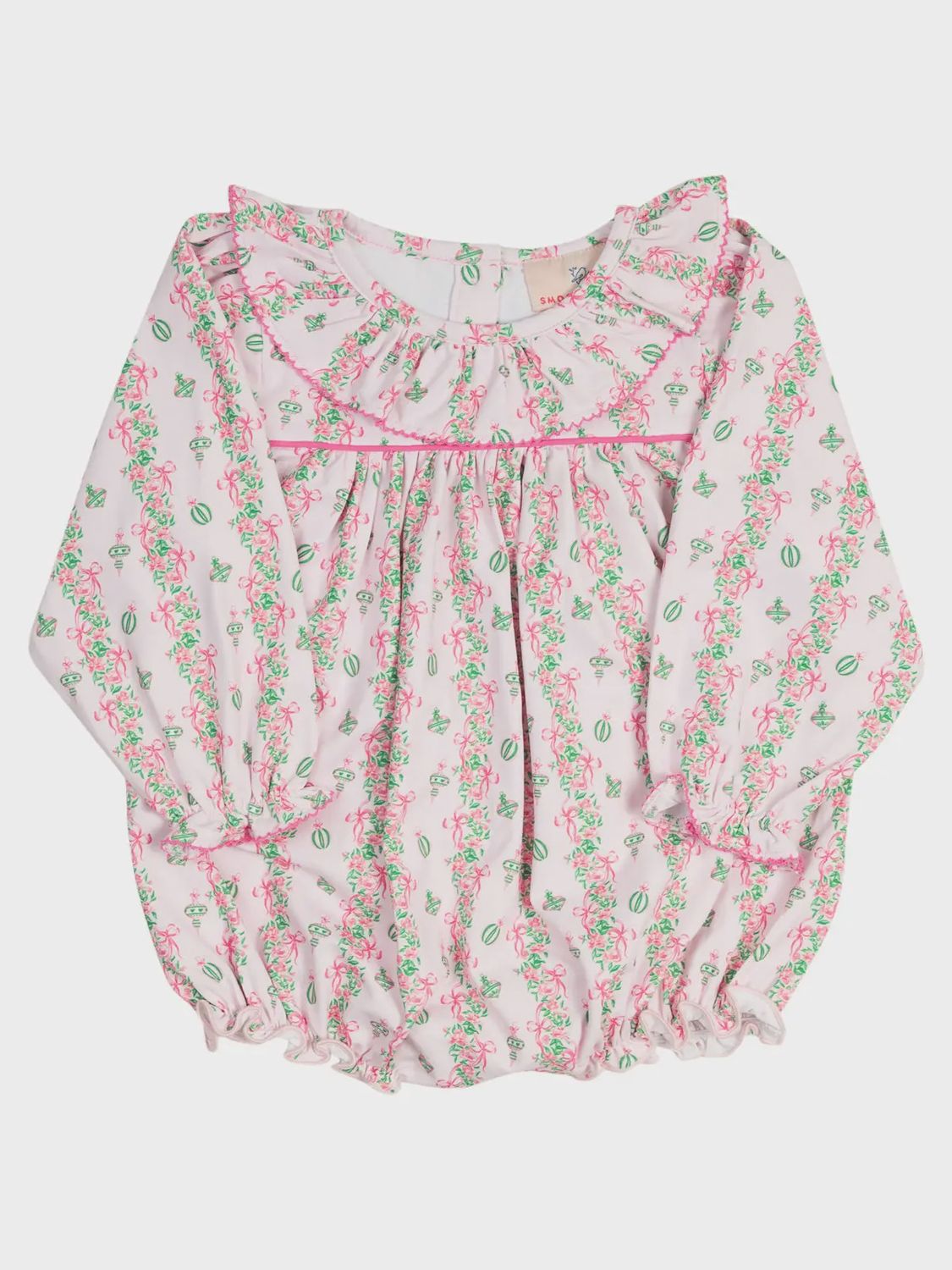 Smockingbird Ornament Ruffle Collar Knit Bubble