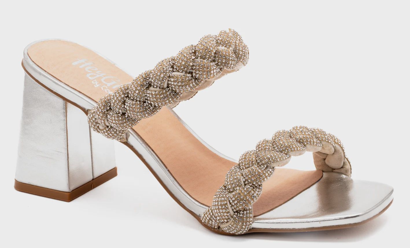 Corkys Silver French Kiss Wedges