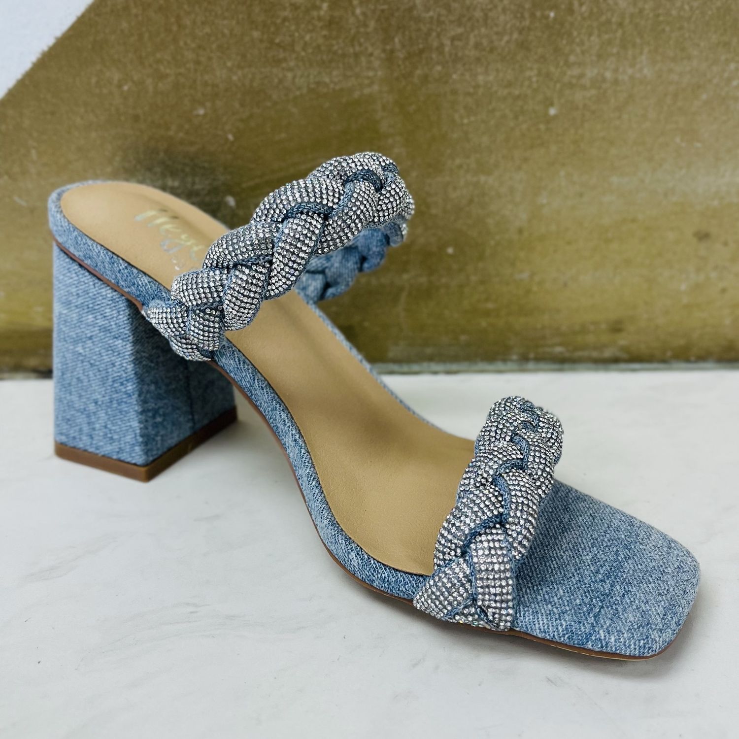 Corkys Blue Denim French Kiss Wedges