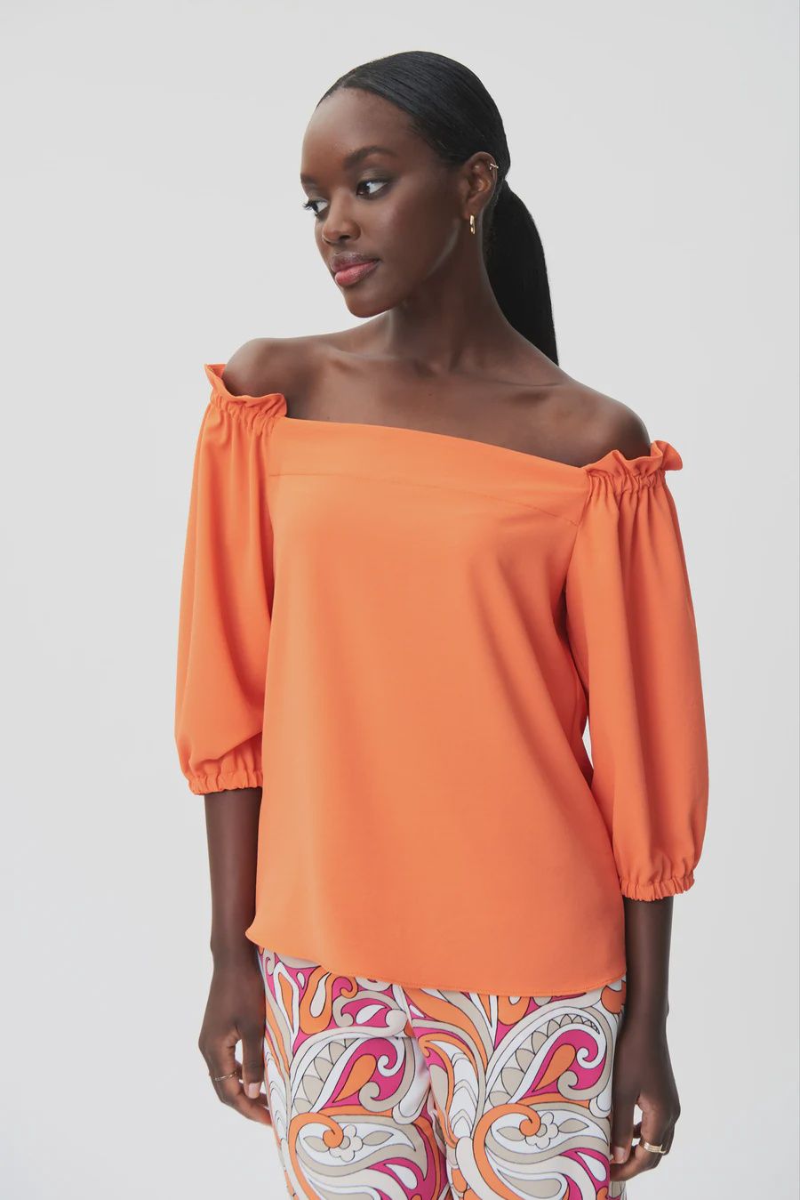 Joseph Ribkoff Off-Shoulder Top With Shirring