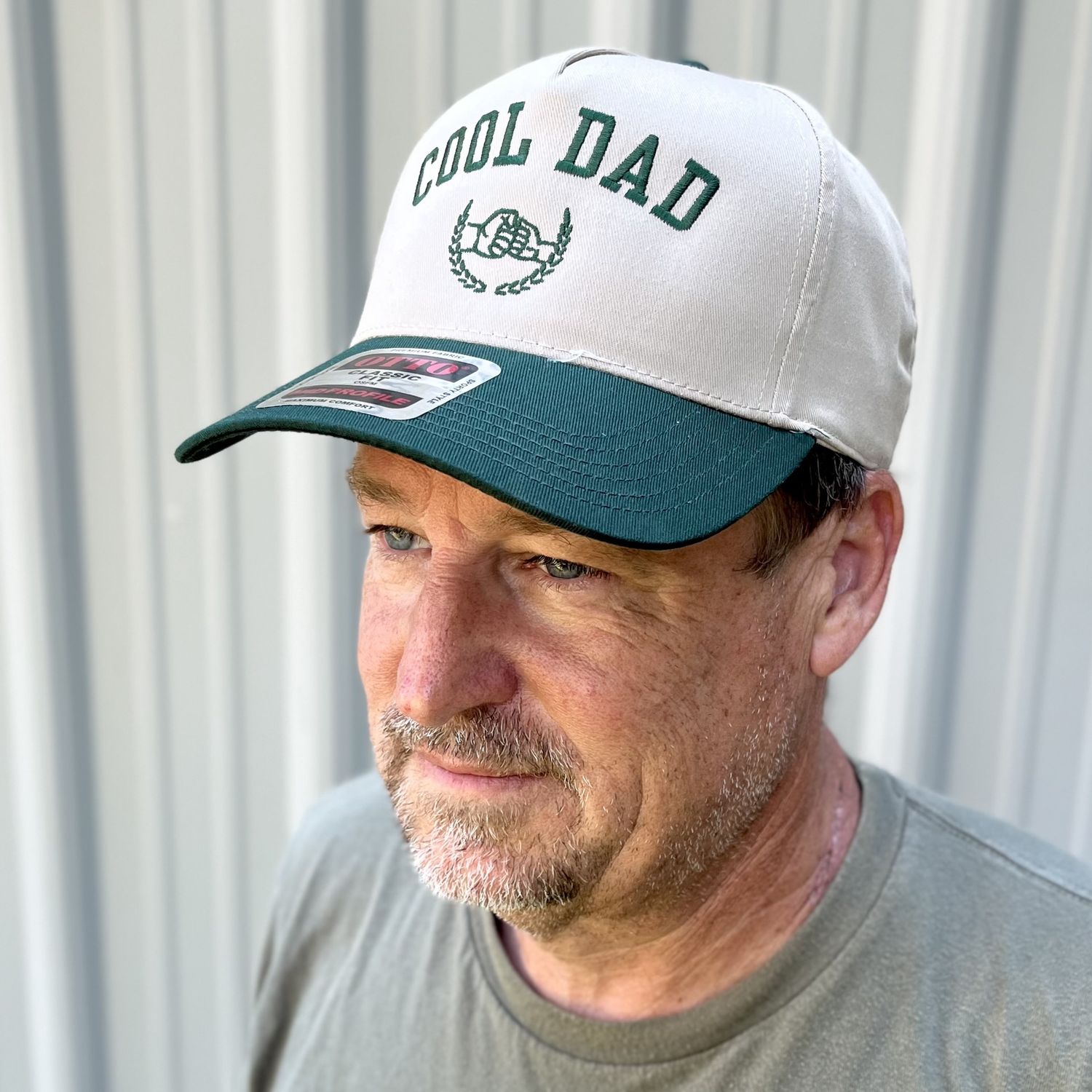 Cool Dad Trucker Hat - Beige/Green