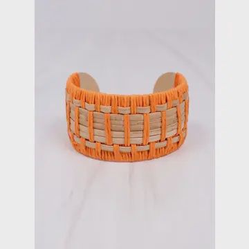 Caroline Hill Leander Woven Bracelet - Orange