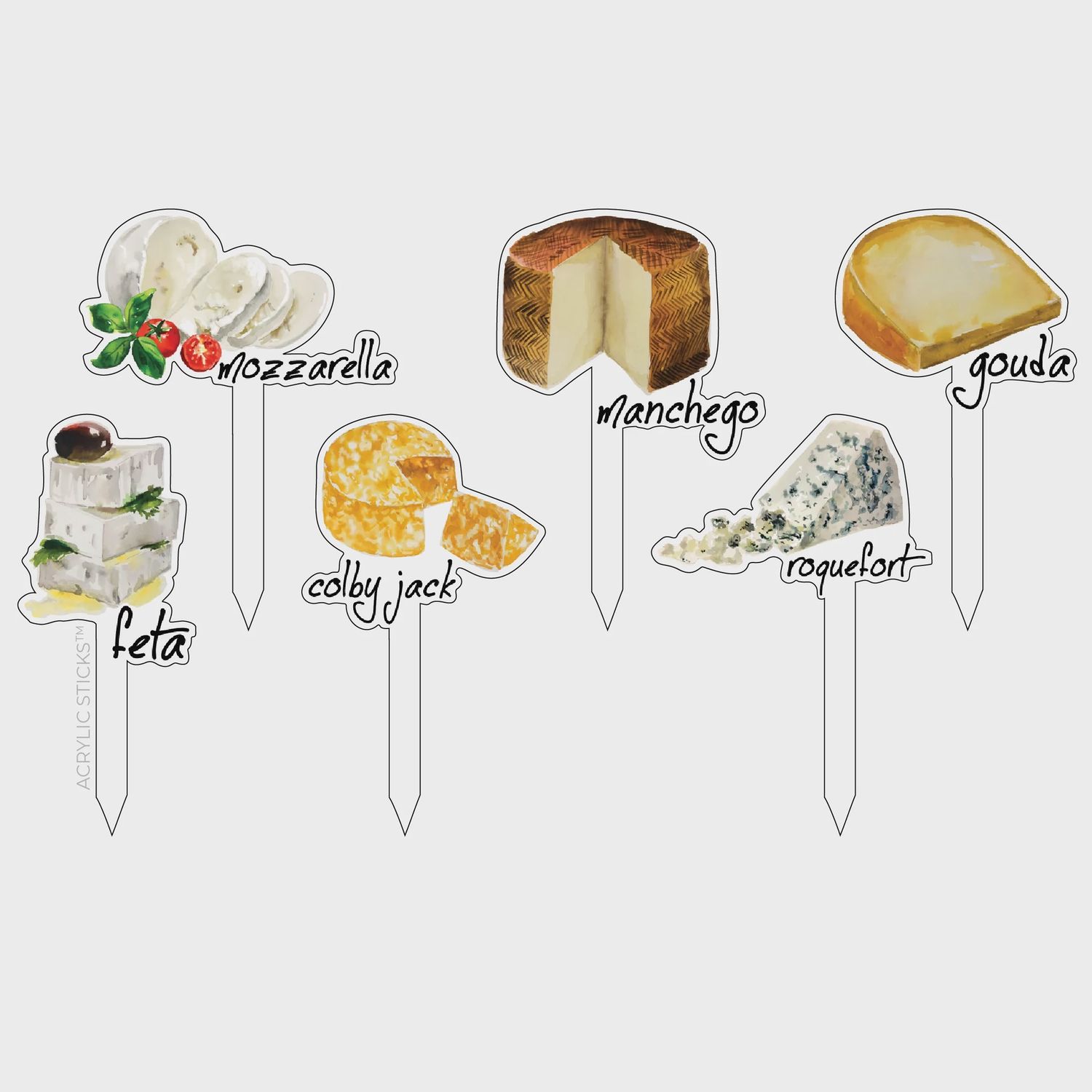 Cheese Lovers Fromage Acrylic Combo Sticks
