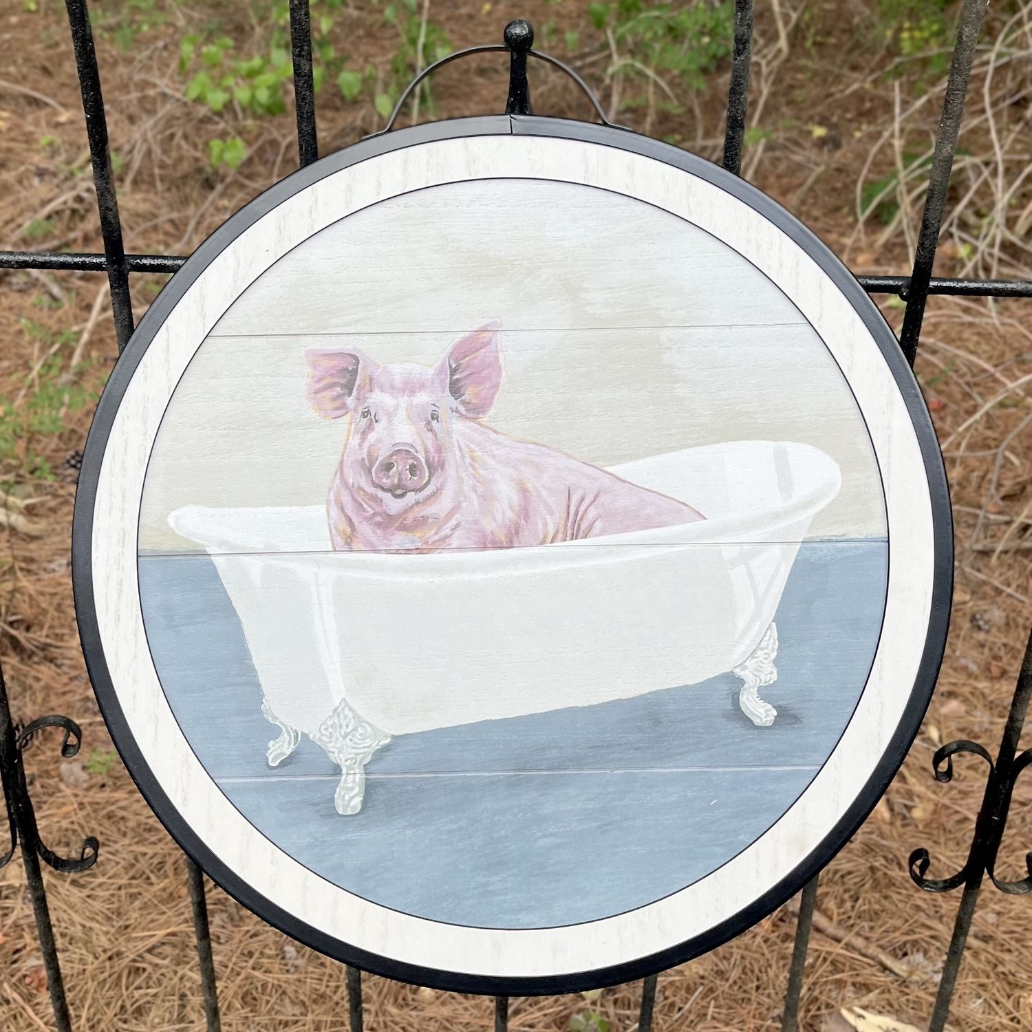 Round Hog Wash Sign