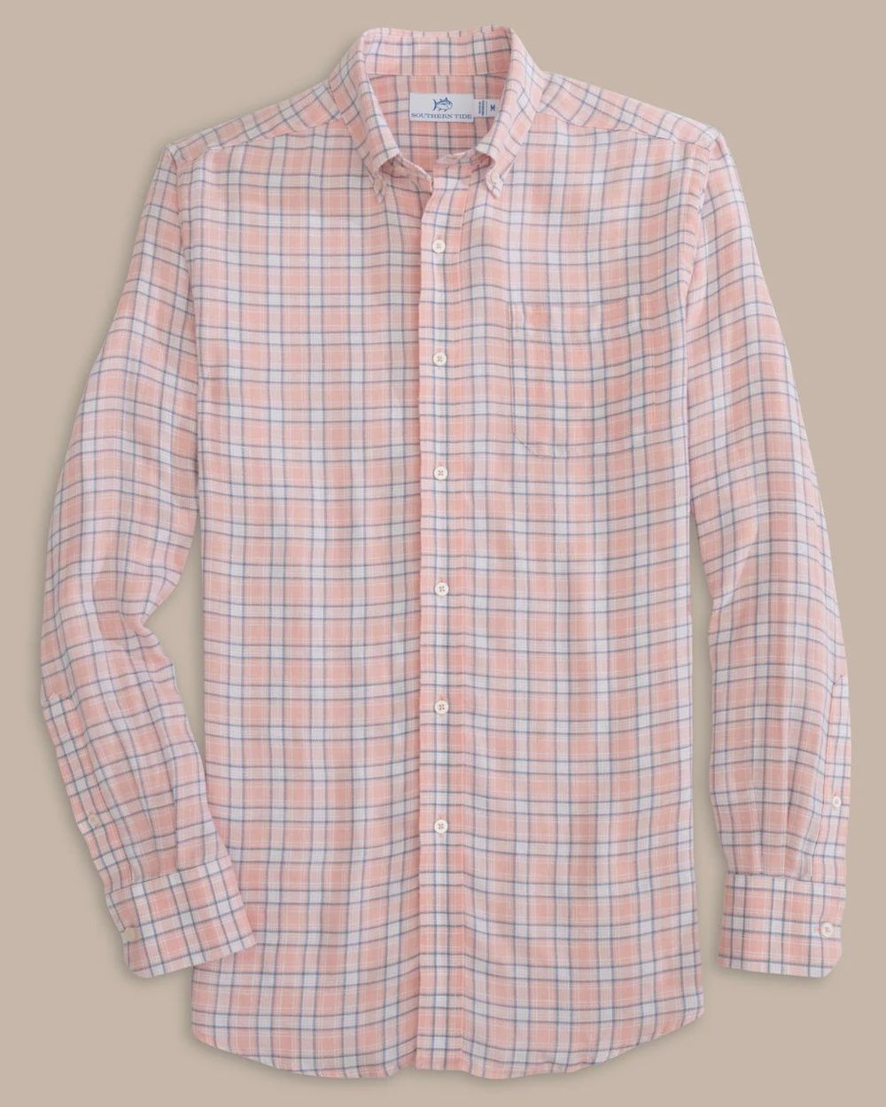 Southern Tide Men&#39;s Headland Conestee Plaid Long Sleeve Sport Shirt