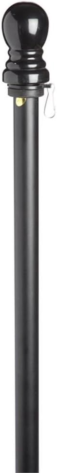 Black Metal House Flag Pole - 56&quot;