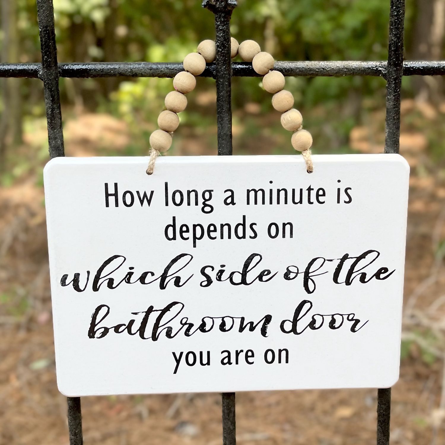 How Long A Minute Is - Hanging Sign