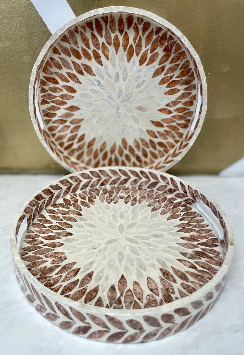 Decorative Tray with handle slots