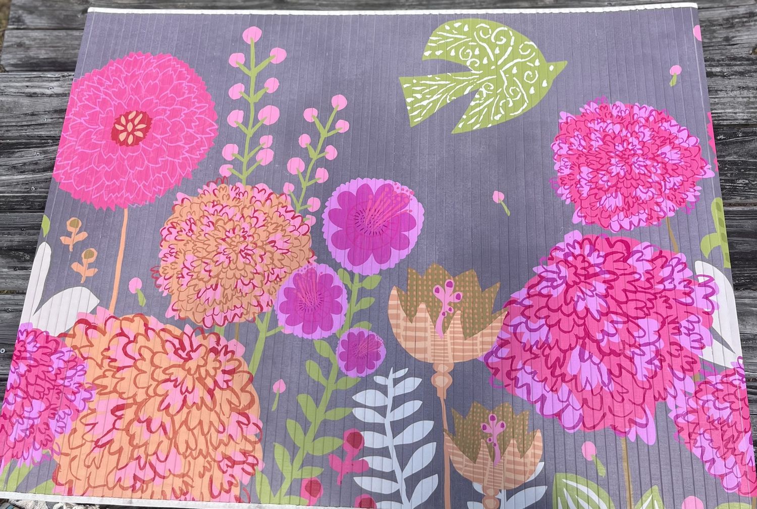 Marigold Garden Bamboo Mat