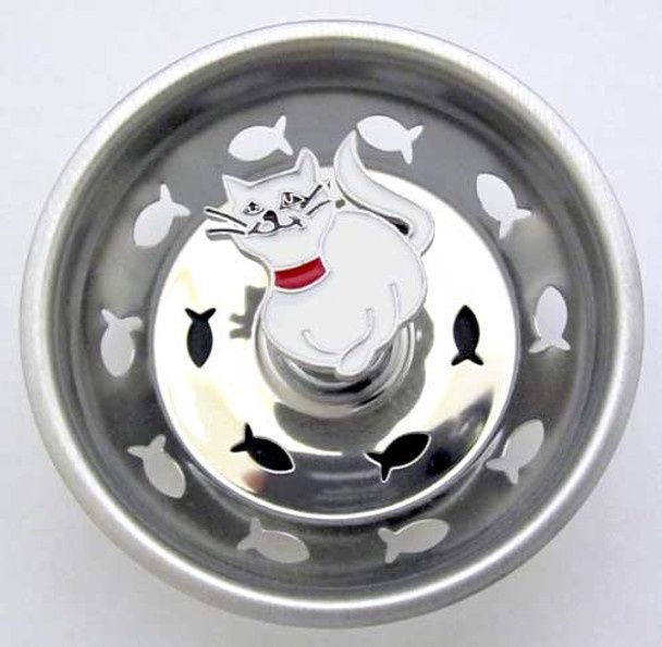 Linda Lou Kitchen Strainer - White Cat