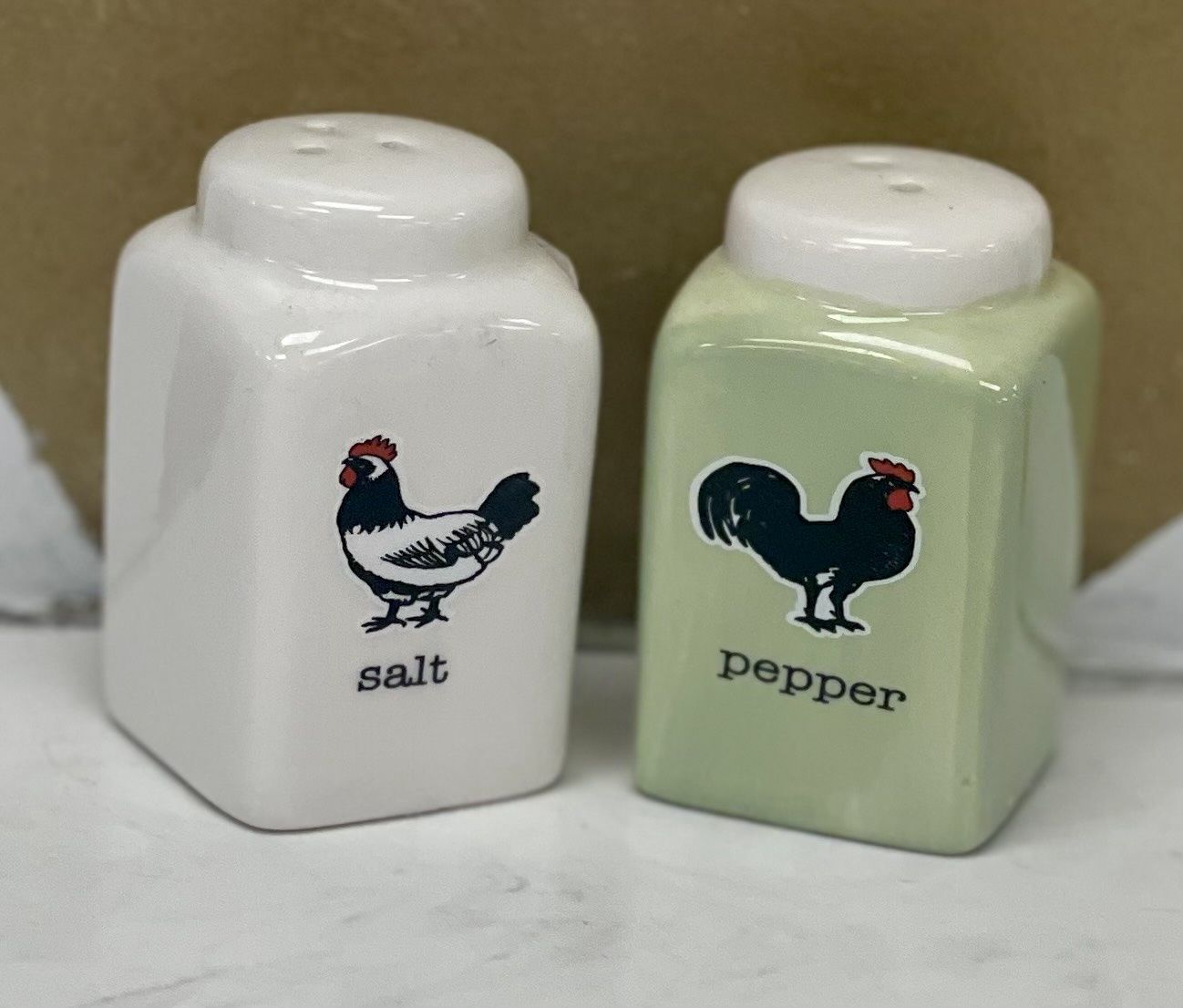 Giftcraft Salt and Pepper Shakers - Chicken and Rooster