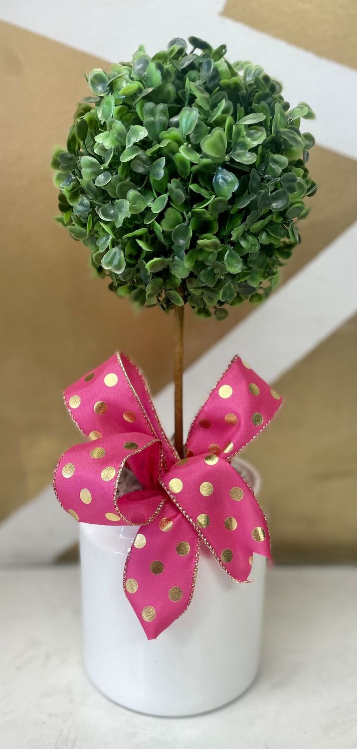 14&quot; topiary with bow - round