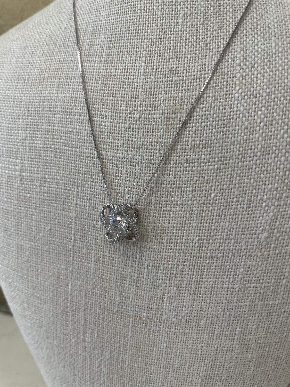 Silver Love Knot Necklace