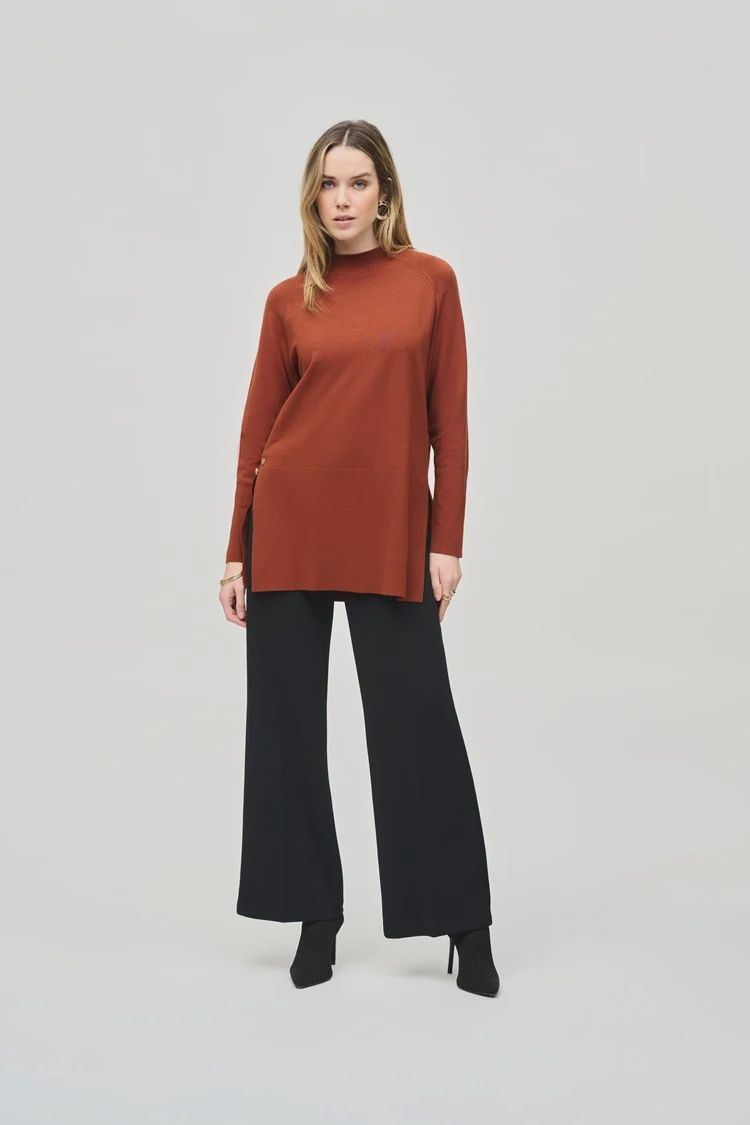 Joseph Ribkoff Sweater Knit Mock Neck Tunic