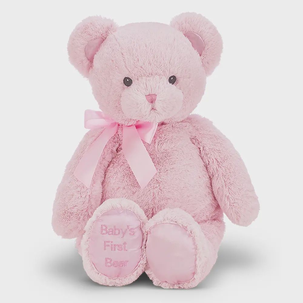 Bearington Collection Baby&#39;s 1st Bear Pink Jumbo