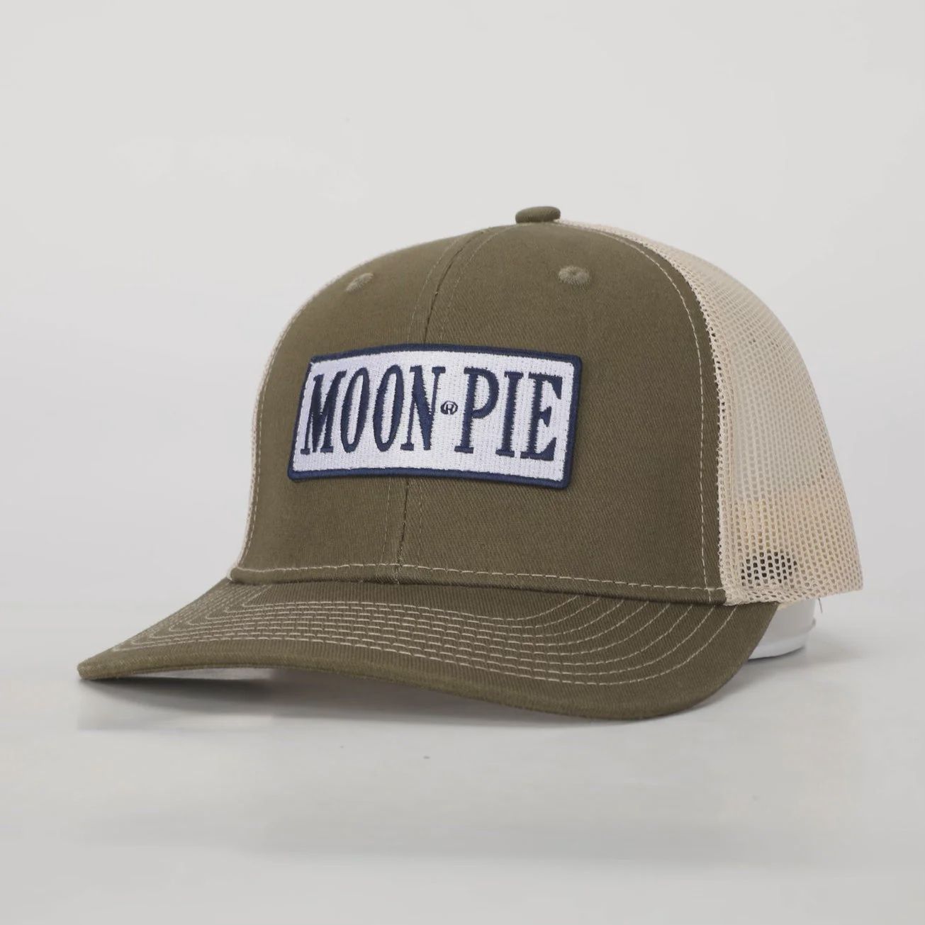 Moon Pie Hat - Deep Green/Beige