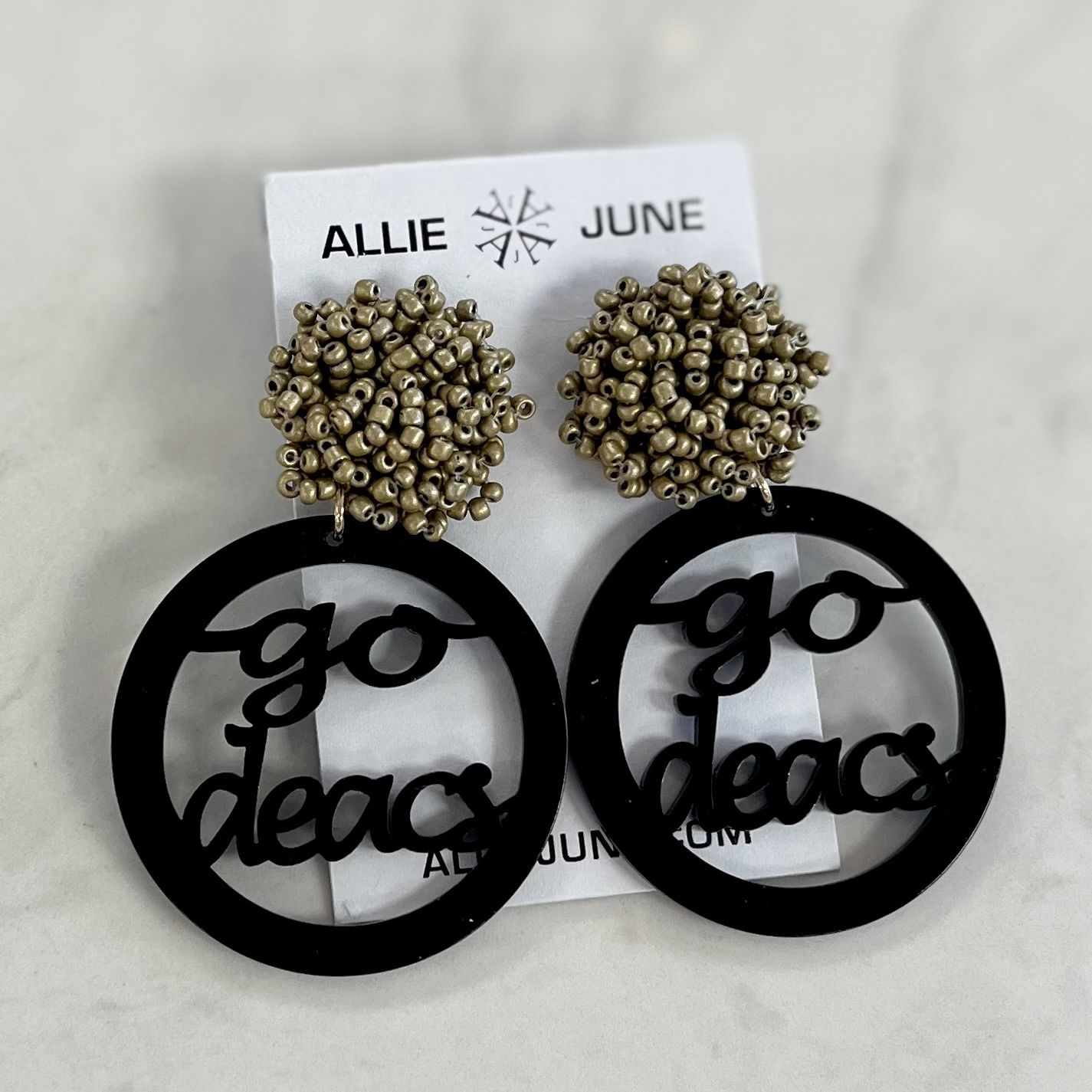 Allie June College Game Day Earrings Wake Forest Deacs