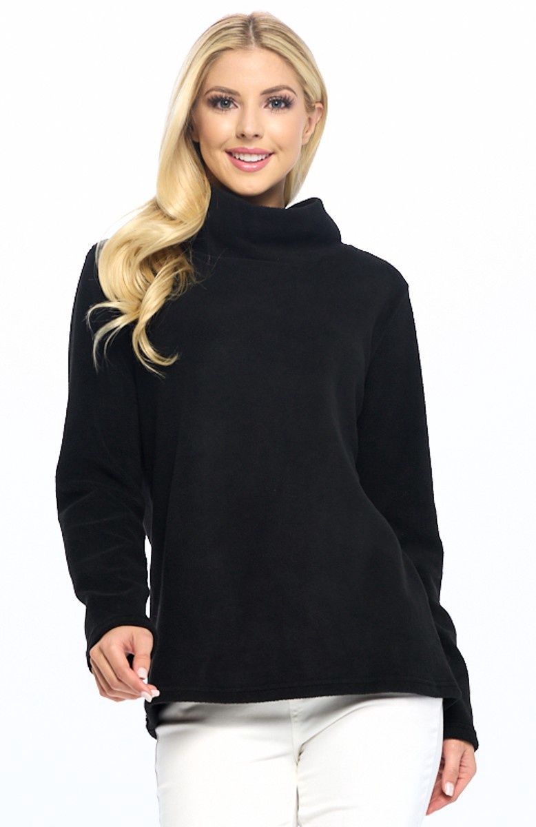 Aryeh Black Fleece Pullover