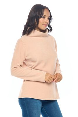 Aryeh Adriana Tan High Neck Knit Top