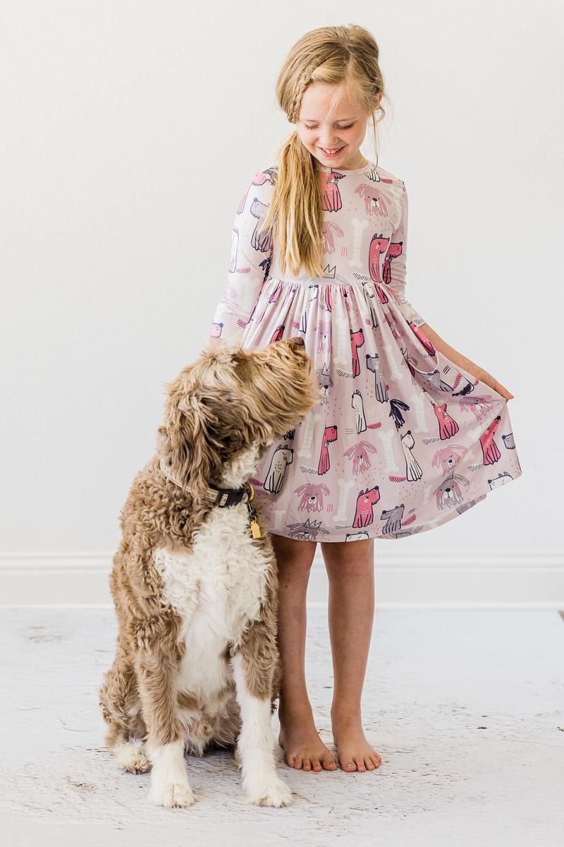 Mila and Rose Puppy Party Pocket Twirl Dress
