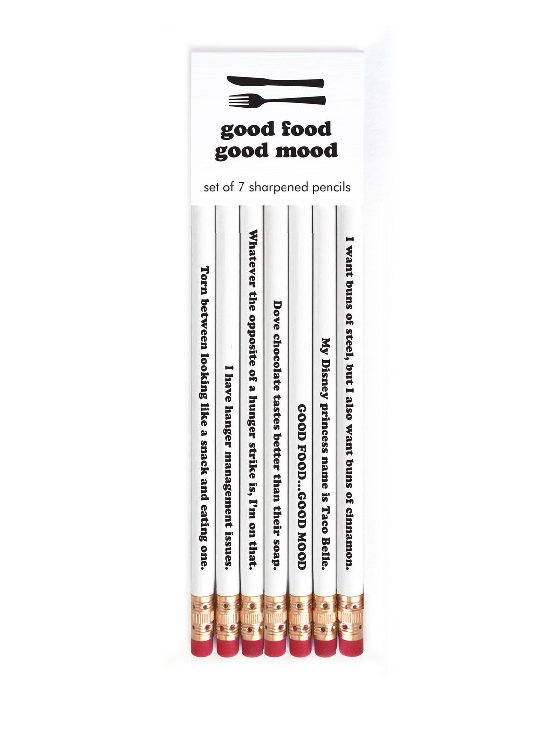 Snifty Quotable Pencils Good Food Good Mood