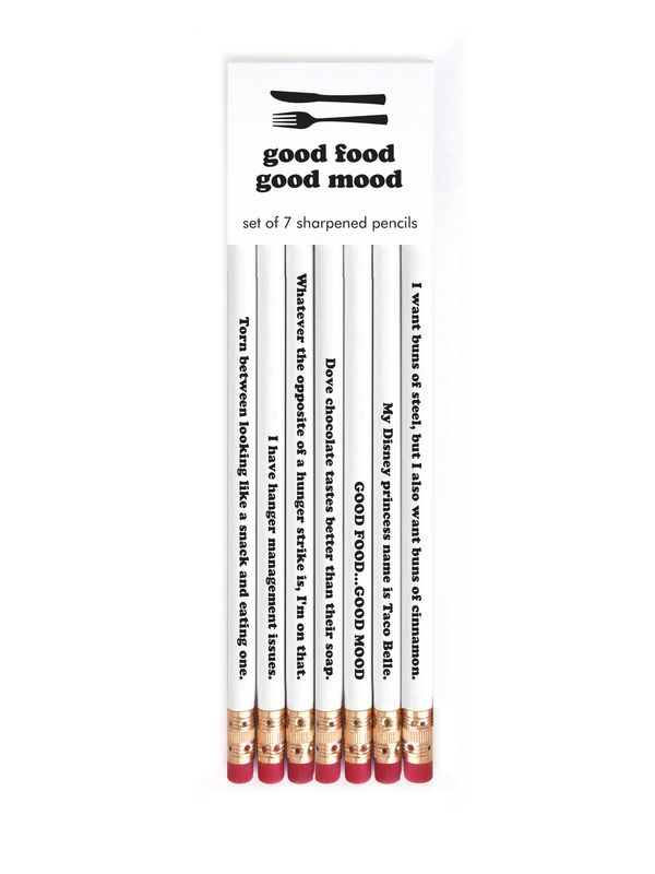 Snifty Quotable Pencils Good Food Good Mood